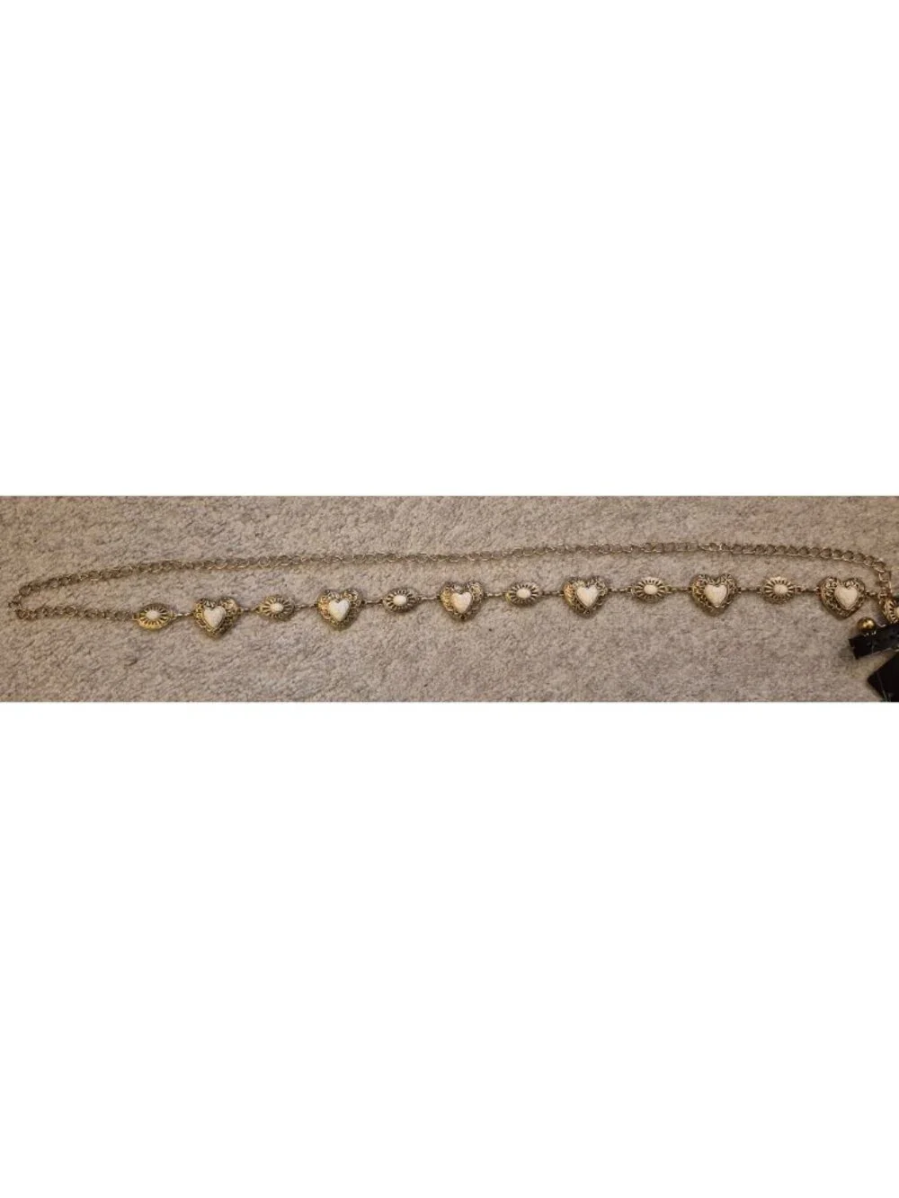 Torrid Antique Gold Tone Heart Chain Belt size 3/4x NWOT